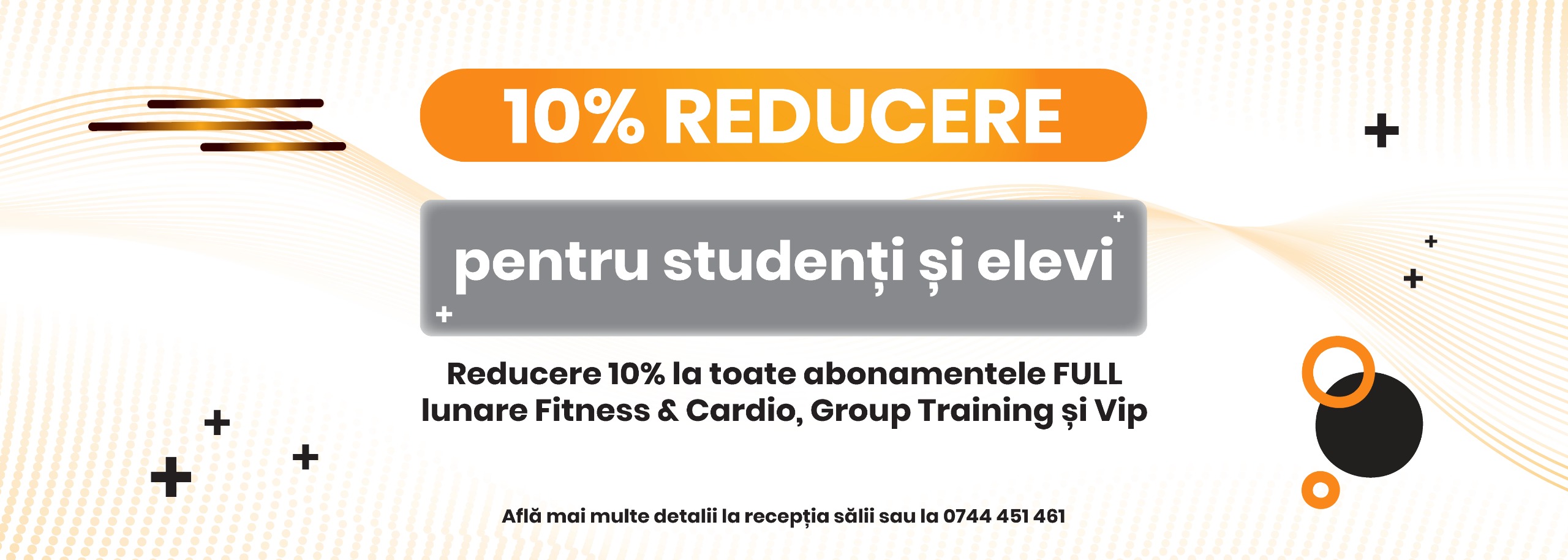 Reducere 10% pentru studenți și elevi